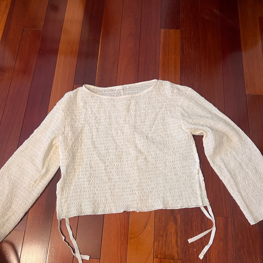 ZARA Textured Tie Top